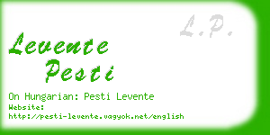 levente pesti business card